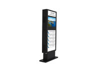 محطة الحافلات في الهواء الطلق شاشة تعمل باللمس LCD رقيقة للغاية عرض الإعلانات 32 بوصة حامل الأرضية لافتات رقمية