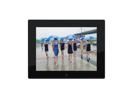 شاشة LCD 12.1 بوصة إطار صور رقمي مع تطبيق مجاني لمشاركة السحابة وإطار خشبي