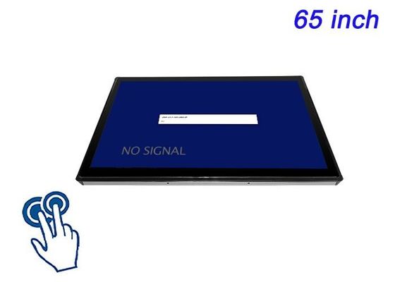 شاشة تعمل باللمس المدمجة 65 بوصة للتشخيص الطبي ومعدات النفط والغاز وأتمتة المصانع ومراكز القيادة